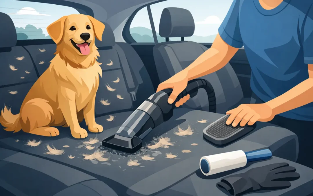 Hvordan fjerner man hundehår i bilen effektivt?