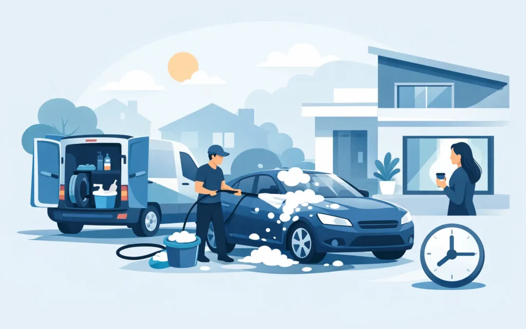 Mobil bilvask hjemme hos dig – på din tid