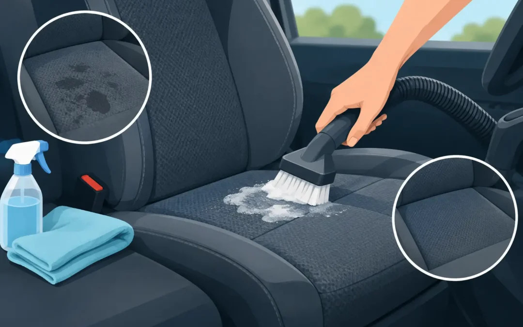 Fjern pletter fra autostole uden skjolder